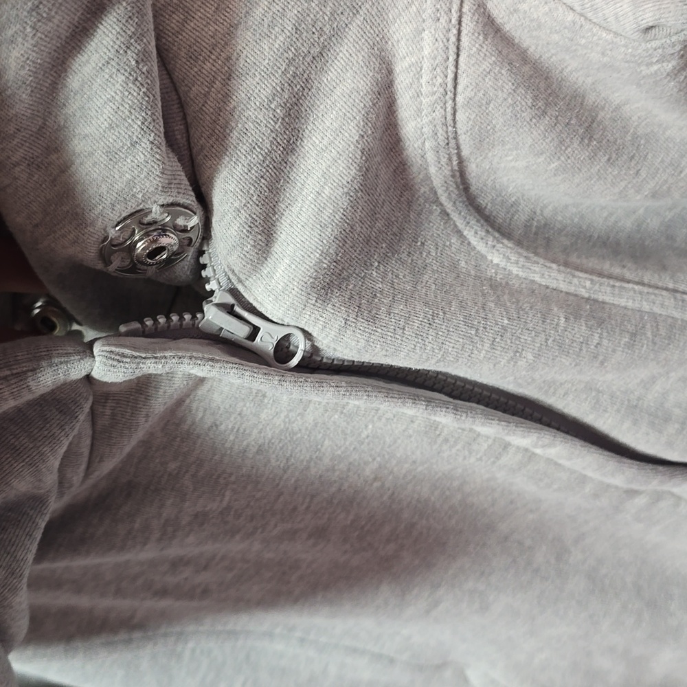 Lululemon Karmacollected Light Gray Cotton Zip Snap Jacket size 4 - Picture 6 of 9